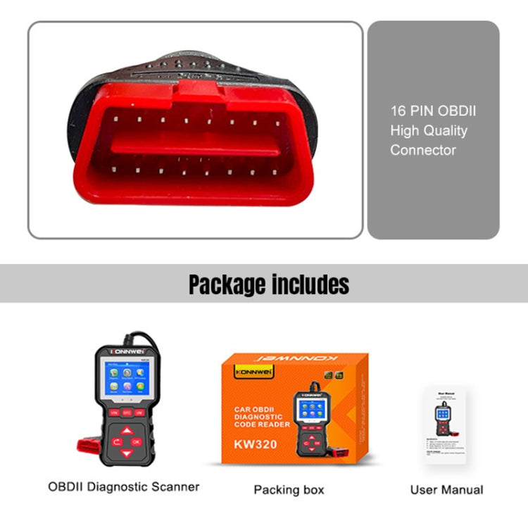 KONNWEI KW320 汽車OBD2故障診斷儀