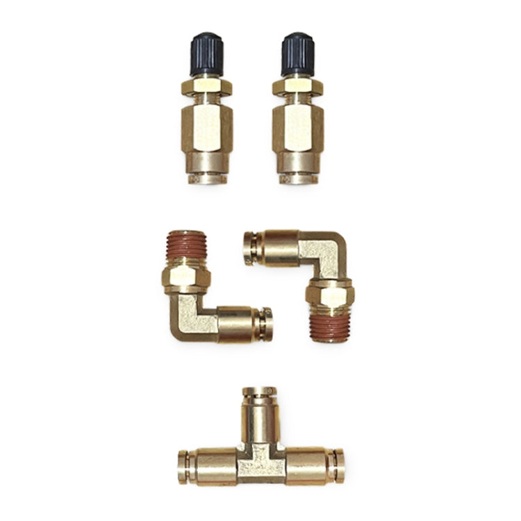 18英尺1/4英寸空氣軟管套件 帶1/4NPT彎管接頭三通充氣閥