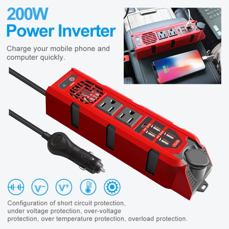 12V轉110V 200W汽車修正波逆變器 美規