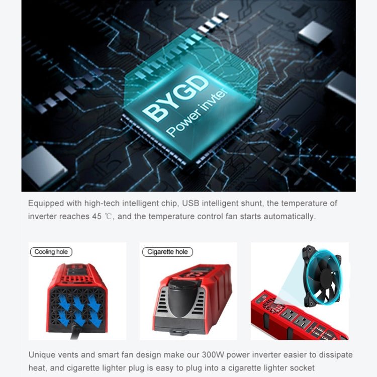 12V轉110V 200W汽車修正波逆變器 美規