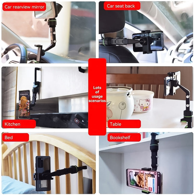 1代多功能車載后視鏡後座手機支架