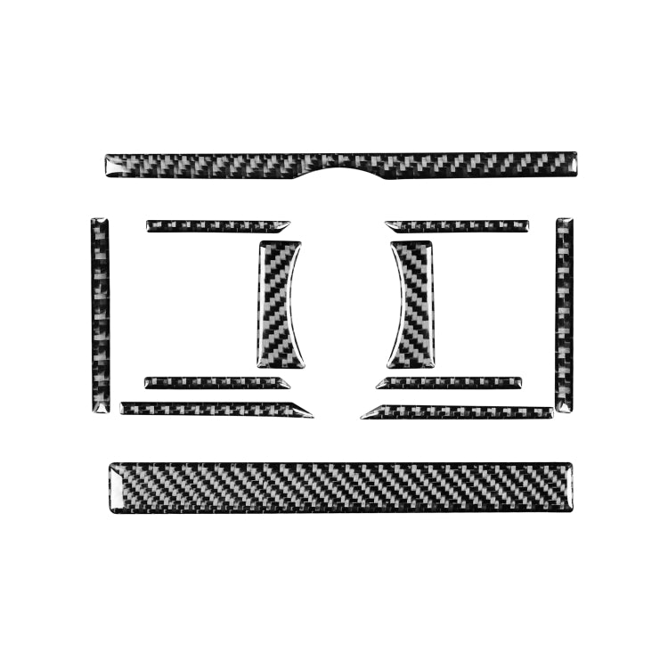 12件套 汽車碳纖維空調開關面板裝飾貼紙 適用於豐田 超霸 2010-2020