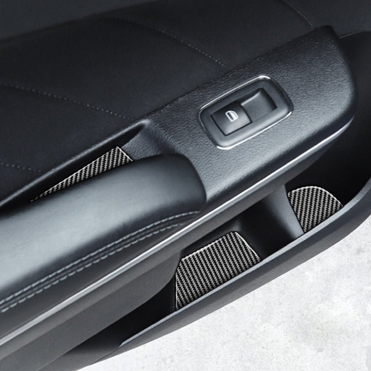 11件套 適用於道奇 挑戰者 2015-現在 汽車碳纖維門槽墊裝飾貼紙, 左駕