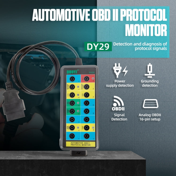 DUOYI DY29 汽車OBD2診斷協議檢測儀