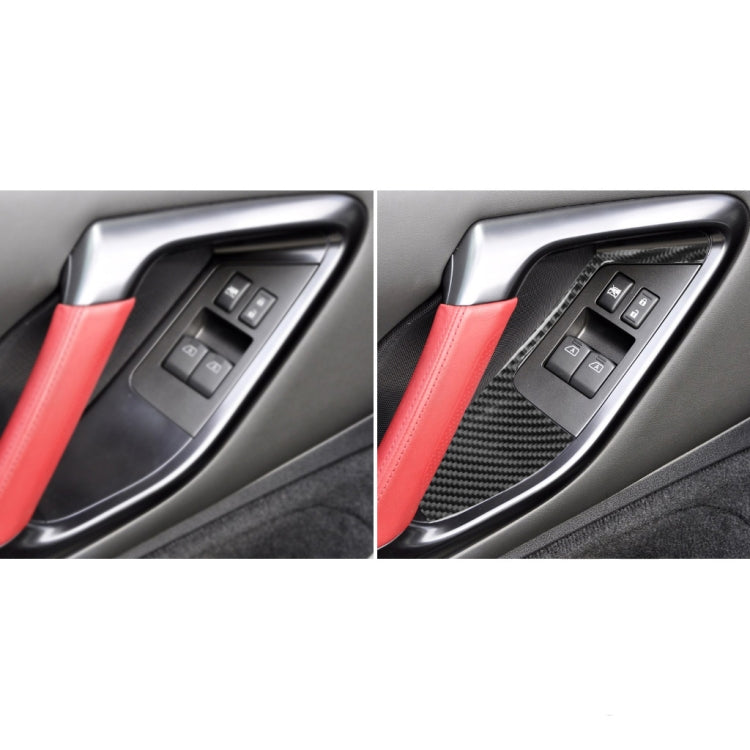 2 PCS 適用於日產GTR R35 2008-2016 汽車碳纖維車窗升降除霧器面板裝飾貼紙 左右駕通用