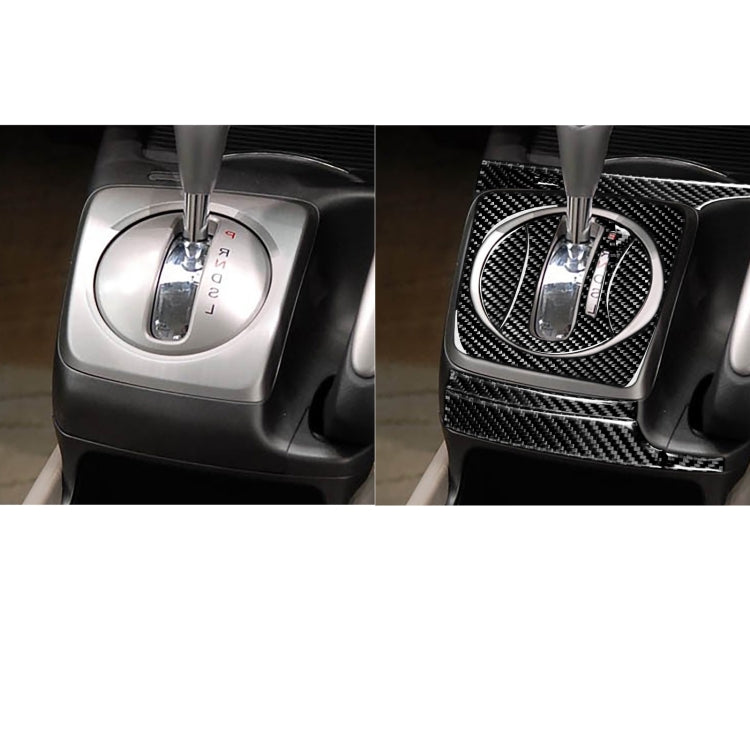 10件套 適用於本田思域8代2006-2011 汽車碳纖維自動排擋+水杯架裝飾貼紙, 右駕