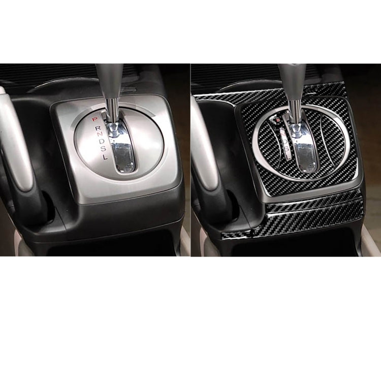 10件套 適用於本田思域8代2006-2011 汽車碳纖維自動排擋+水杯架裝飾貼紙, 左駕