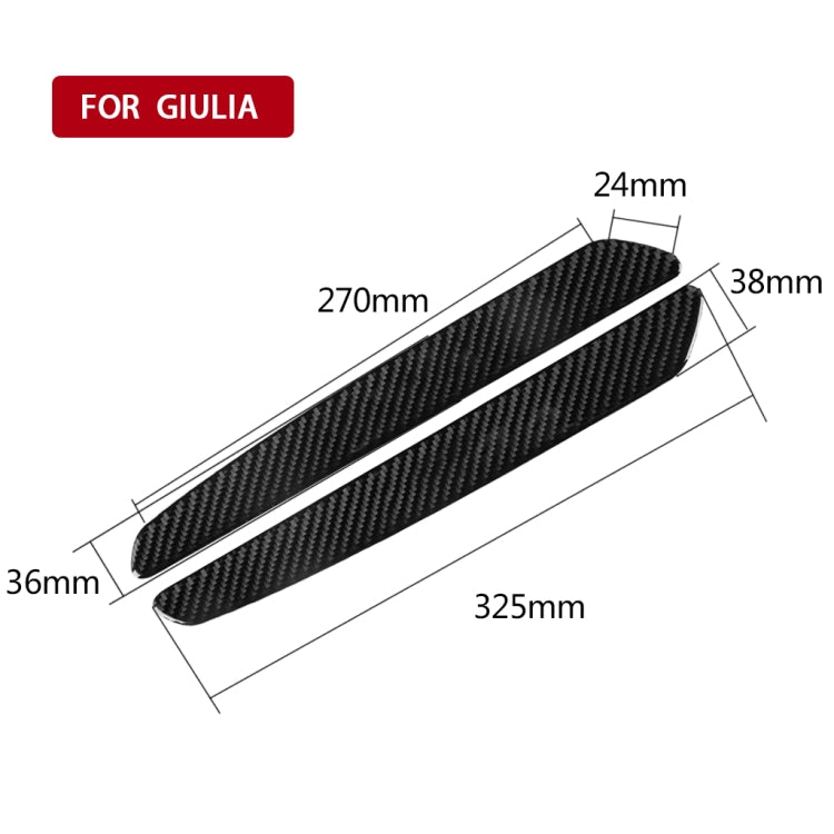 2件套 適用於阿爾法羅密歐Giulia 2017-2019 汽車碳纖維迎賓踏板裝飾貼紙, 左右駕通用
