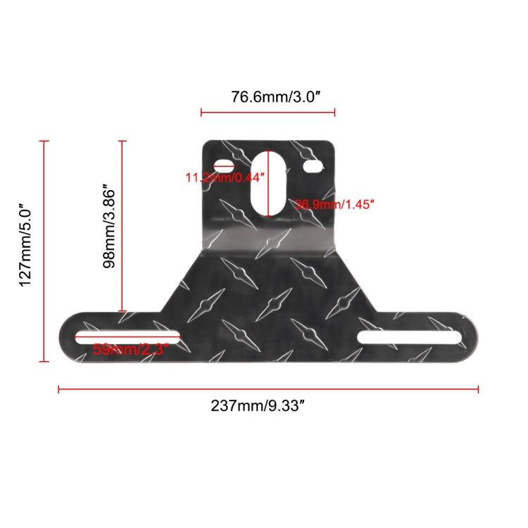 汽車/卡車改裝鋁合金輔助改裝牌照燈架, Aluminum Trailer License Plate Light Bracket
