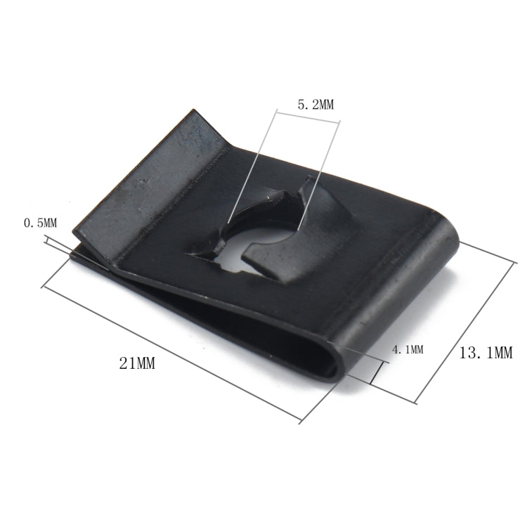 120件裝 黑色U型簧片螺母 No.14夾片螺母