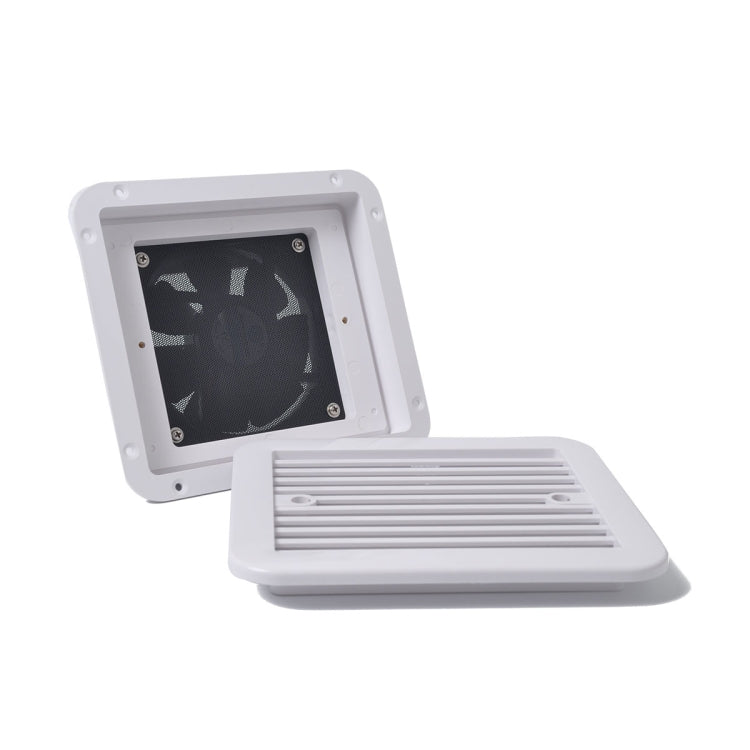 12V房車單向白色側出風口 排風扇 改裝換氣扇 強風款