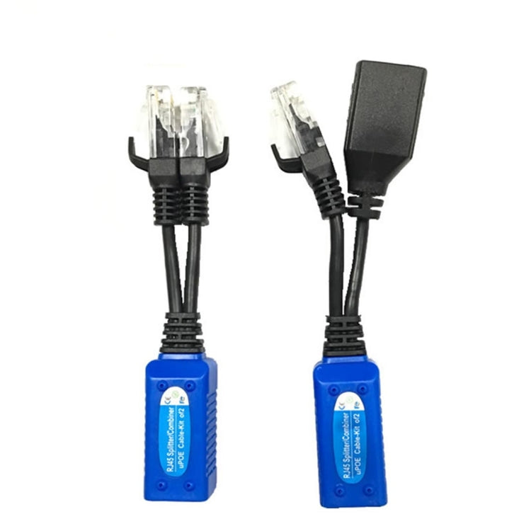 UPOE02 可拼接 電源+網口二合一  無源雙絞線收發器, 一對
