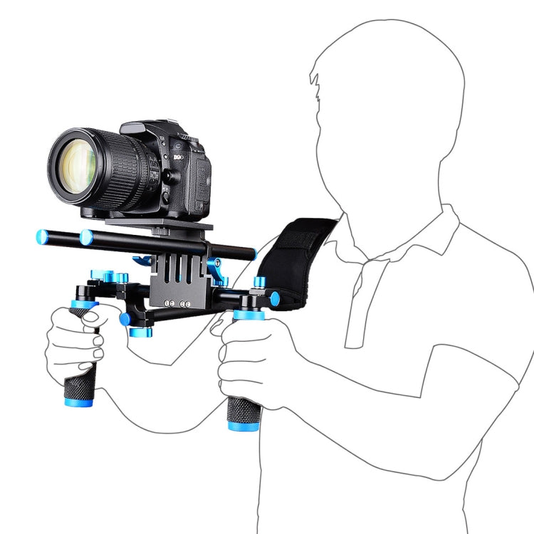 YLG0102A-A01 野狼谷 雙手柄攝影托架組合 用於攝像機, 單反相機