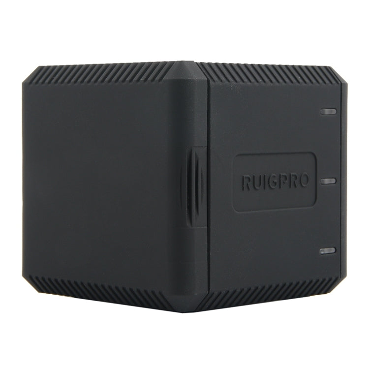 RUIGPRO 收納式三充充電器帶USB線 LED指示燈 適用於GoPro HERO6 /5