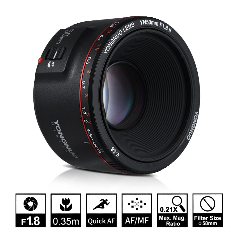 永諾YN50MM F1.8C II  AF鏡頭 適用於佳能相機