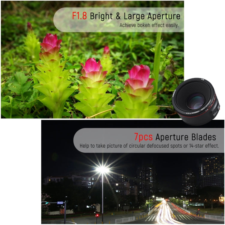 永諾YN50MM F1.8C II  AF鏡頭 適用於佳能相機