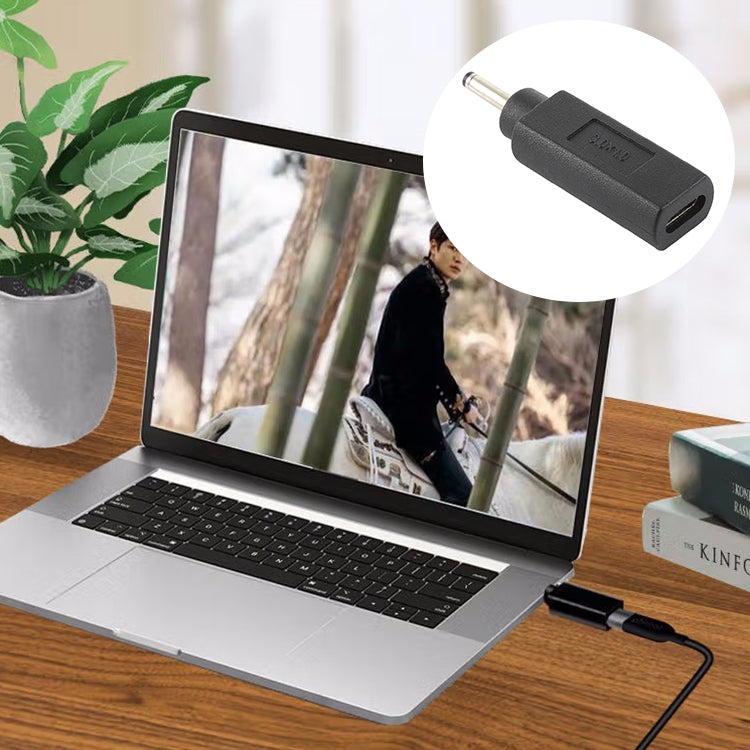 Type-C母頭 轉 3.0x1.0mm公頭 筆記本電腦電源適配轉接頭