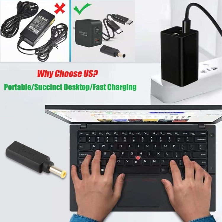 Type-C母頭 轉 5.0x1.0mm公頭 三星筆記本電腦電源適配轉接頭