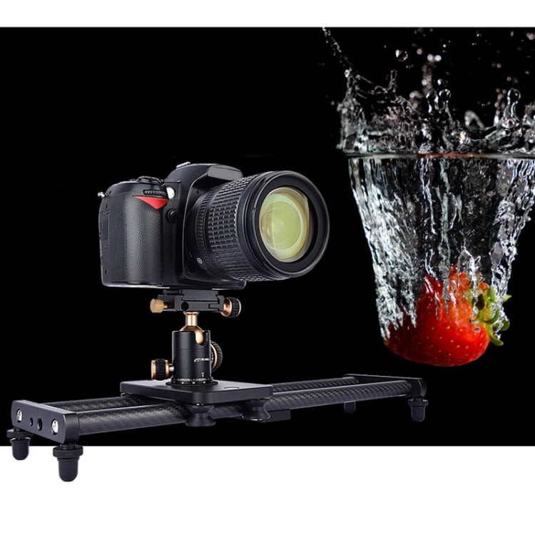 YELANGU L40T 40cm 碳纖便攜桌面滑軌適用於單反相機/ 攝像機