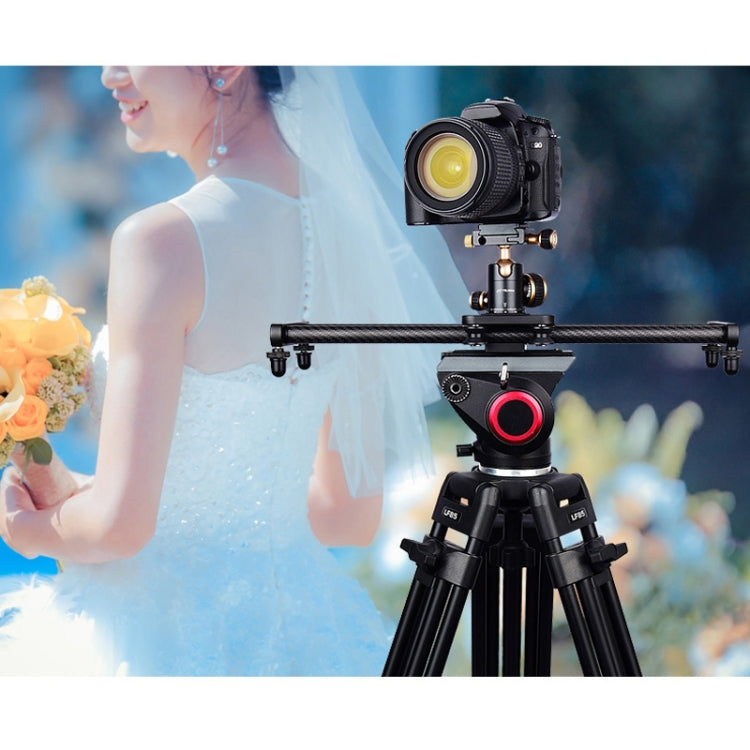 YELANGU L40T 40cm 碳纖便攜桌面滑軌適用於單反相機/ 攝像機