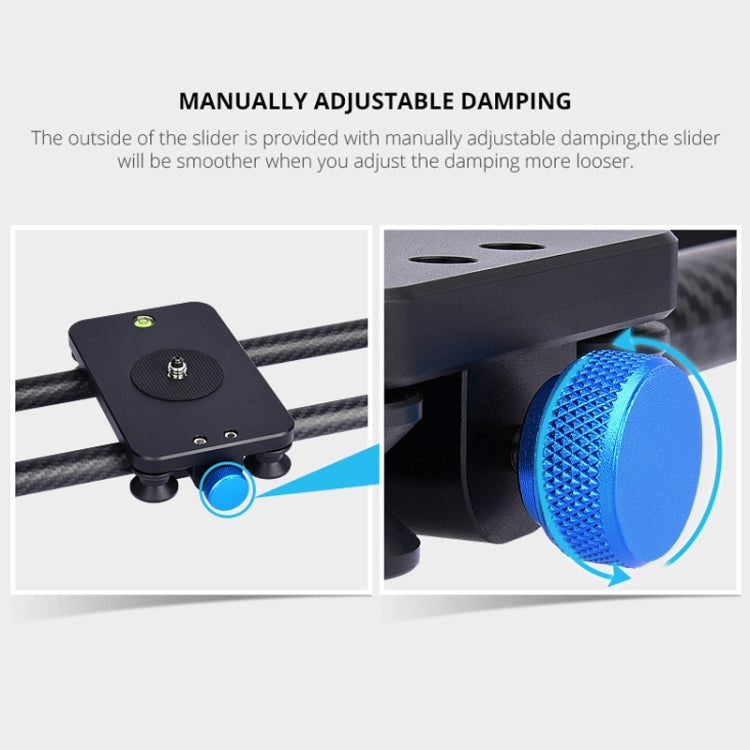 YELANGU L40T 40cm 碳纖便攜桌面滑軌適用於單反相機/ 攝像機