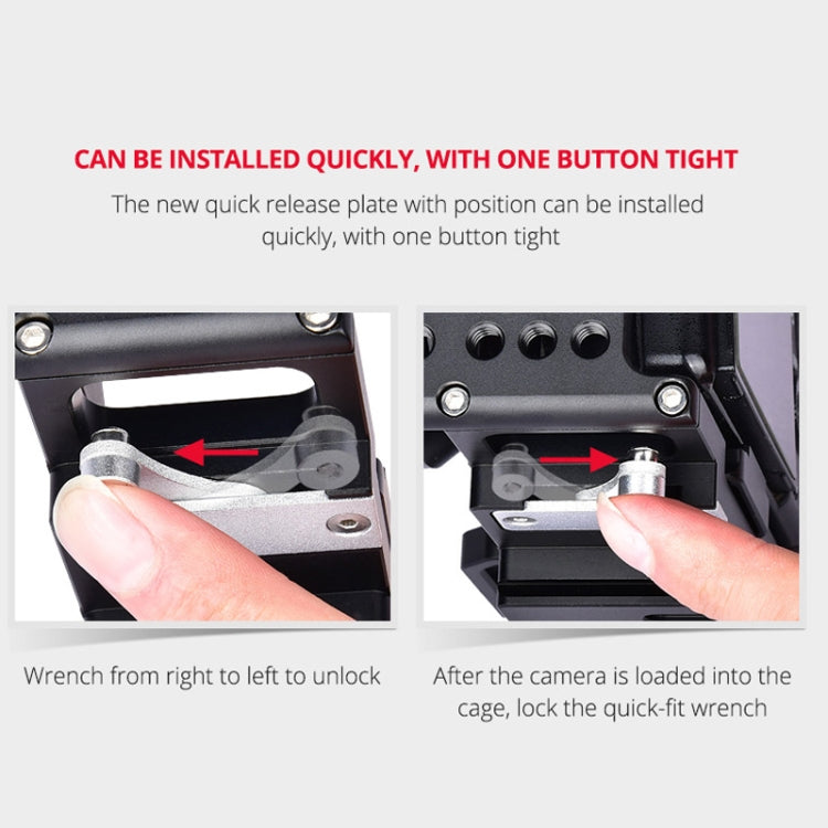 YELANGU CA7 YLG0908A-A01 框兔籠不帶線夾 適用於索尼A7系列A7K A72 A73 A7S2 A7R3 A7R2 A7X等大部分相機