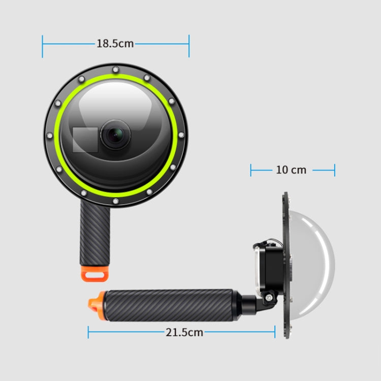 RUIGPRO 適用於DJI Osmo Action 水面鏡頭防水罩 潜水球面罩