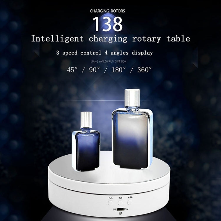 138智能充電旋轉盤 普通款 360度旋轉轉盤展示架攝影視頻拍攝道具轉盤 承重3KG