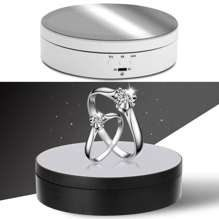 138智能充電旋轉盤 鏡面款 360度旋轉轉盤展示架攝影視頻拍攝道具轉盤 承重3KG