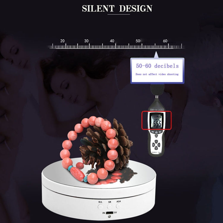 138智能充電旋轉盤 鏡面款 360度旋轉轉盤展示架攝影視頻拍攝道具轉盤 承重3KG