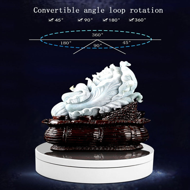 138智能充電旋轉盤 鏡面款 360度旋轉轉盤展示架攝影視頻拍攝道具轉盤 承重3KG