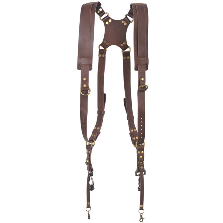 皮質雙肩背帶攝影攝像數碼單反相機通用肩背帶 帶快拆板 金屬扣