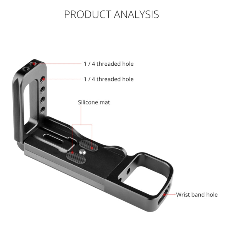 YELANGU YLG0715A適用於索尼A6300 / A6000 / A6100 / A6400 / A6500 橫豎拍板 1/4 inch螺絲頭