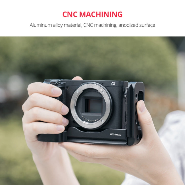 YELANGU YLG0715A適用於索尼A6300 / A6000 / A6100 / A6400 / A6500 橫豎拍板 1/4 inch螺絲頭