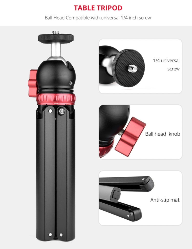 YELANGU T1 YLG1202A 金屬迷你三腳架帶雲台