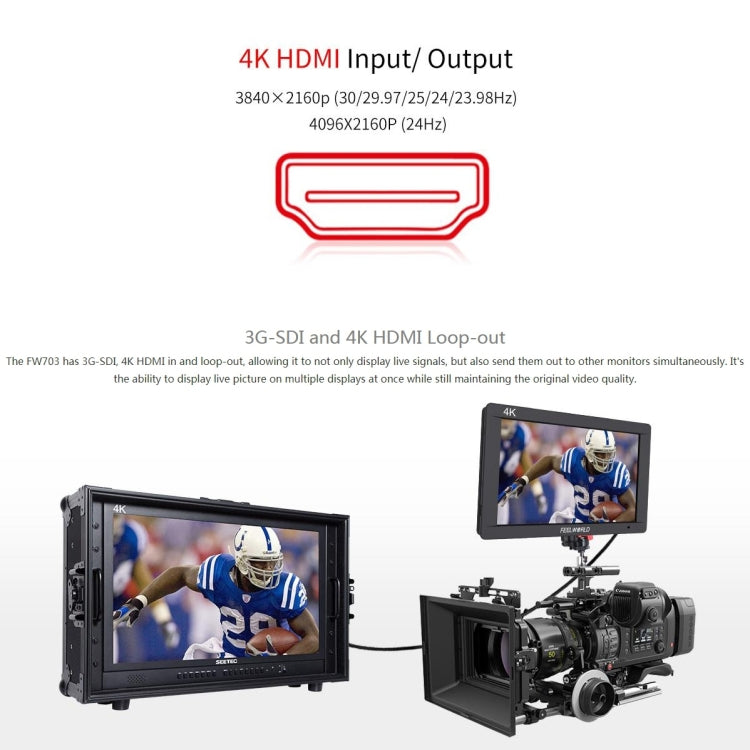 富威德 FW703 1920x1200 7英寸 HDMI 4K SDI廣播攝影監視器