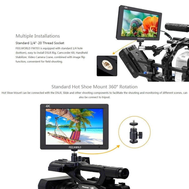 富威德 FW703 1920x1200 7英寸 HDMI 4K SDI廣播攝影監視器