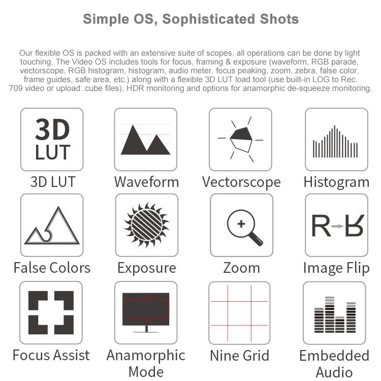 富威德 LUT6S 1920x1080 2600 nits 6英寸IPS屏 HDMI 4K SDI HDI觸摸攝影監視器