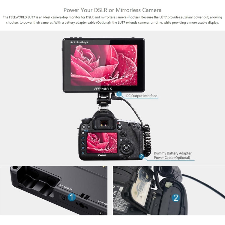 富威德 LUT7 1920x1200 2200 nits 7英寸IPS屏 觸摸HDMI 4K攝影監視器