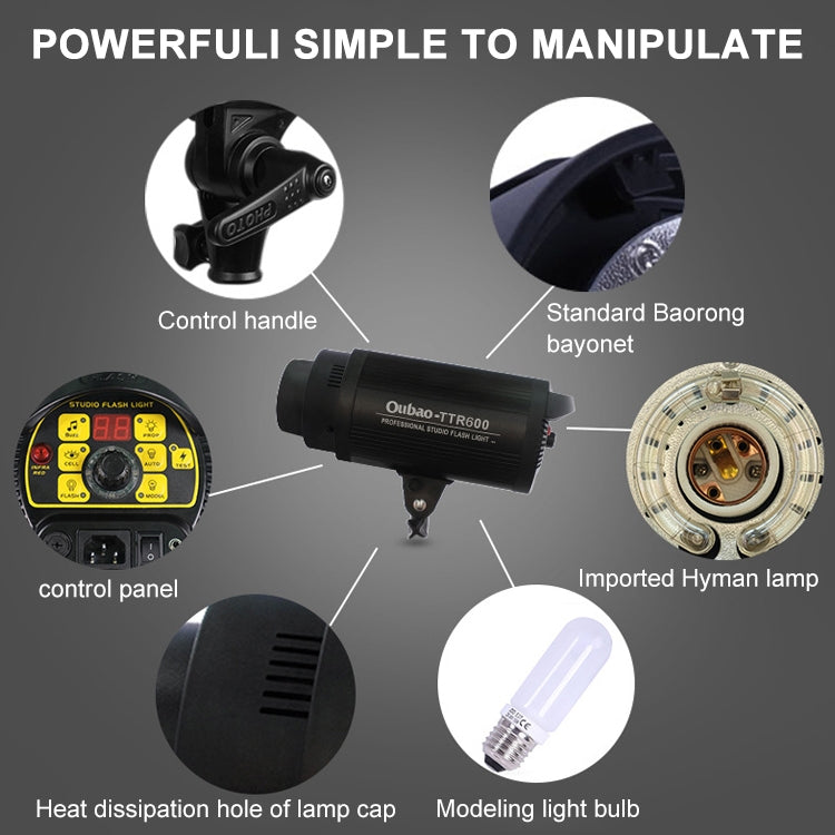 捷寶 歐寶 TTR600W 70x100cm柔光箱+拍攝燈架+2x E27燈泡 攝影兩件套