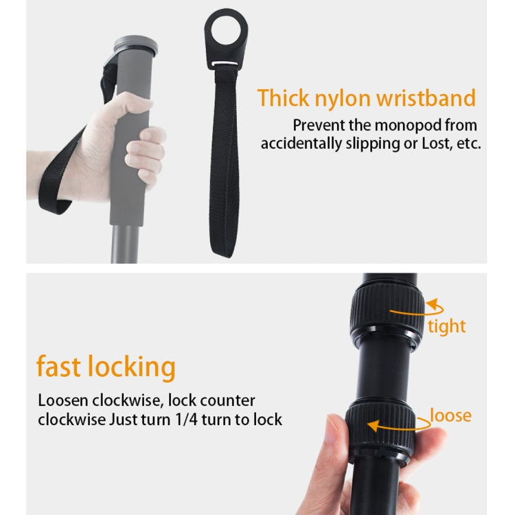 貝欣 P285-A 便攜旅遊鋁合金單反相機戶外獨腳架單腳架