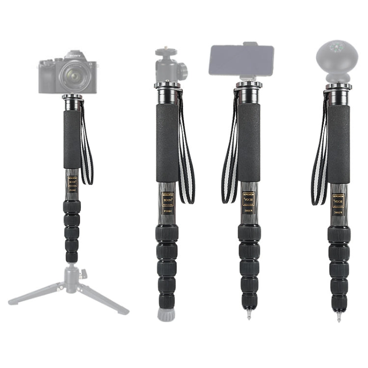 貝欣 P306C 便攜旅遊碳纖維單反相機戶外獨腳架單腳架