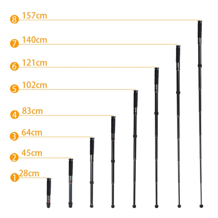 貝欣 P308C 便攜旅遊鋁合金單反相機戶外獨腳架單腳架