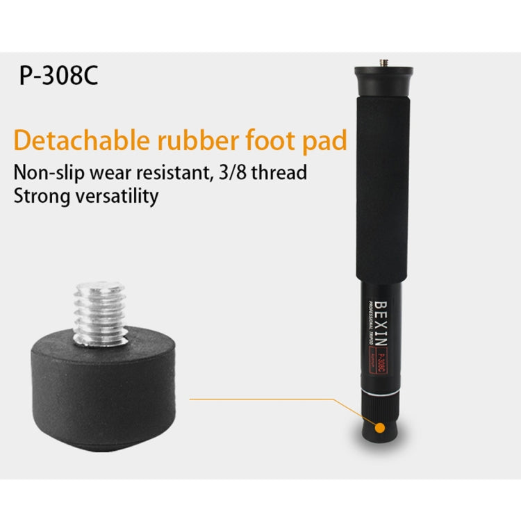 貝欣 P308C 便攜旅遊鋁合金單反相機戶外獨腳架單腳架