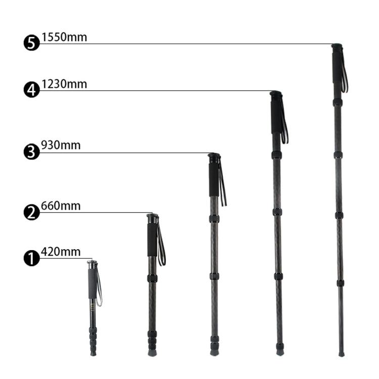 貝欣 P285-C 便攜旅遊碳纖維單反相機戶外獨腳架單腳架