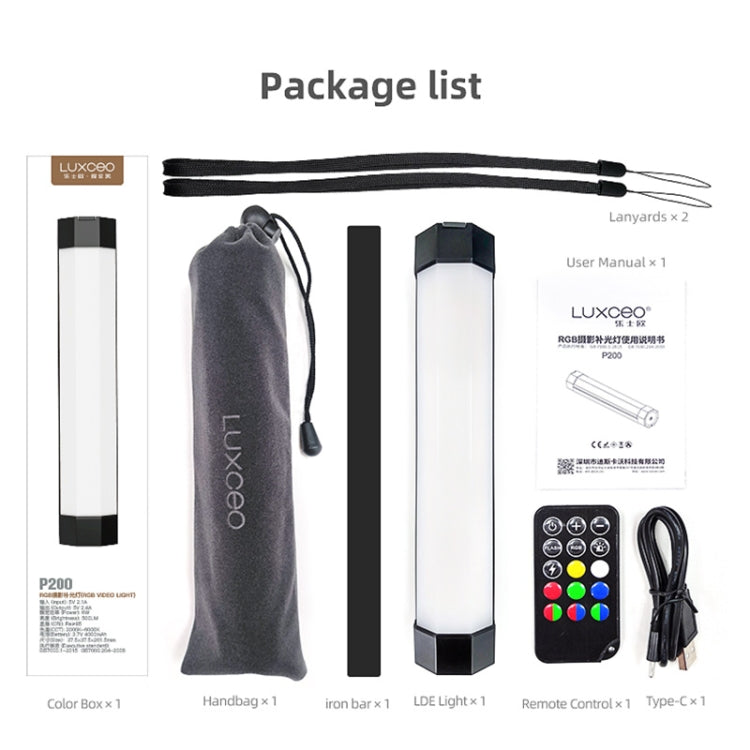 樂士歐P200 RGB手持全彩補光燈 帶遙控