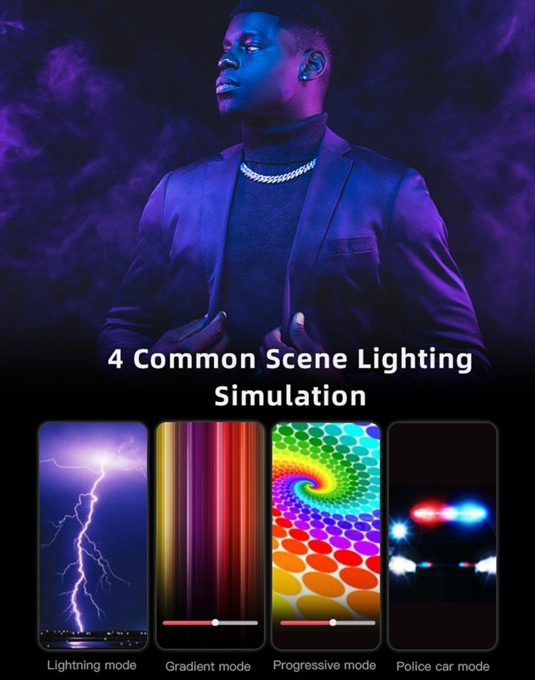 樂士歐P200 RGB手持全彩補光燈 帶遙控