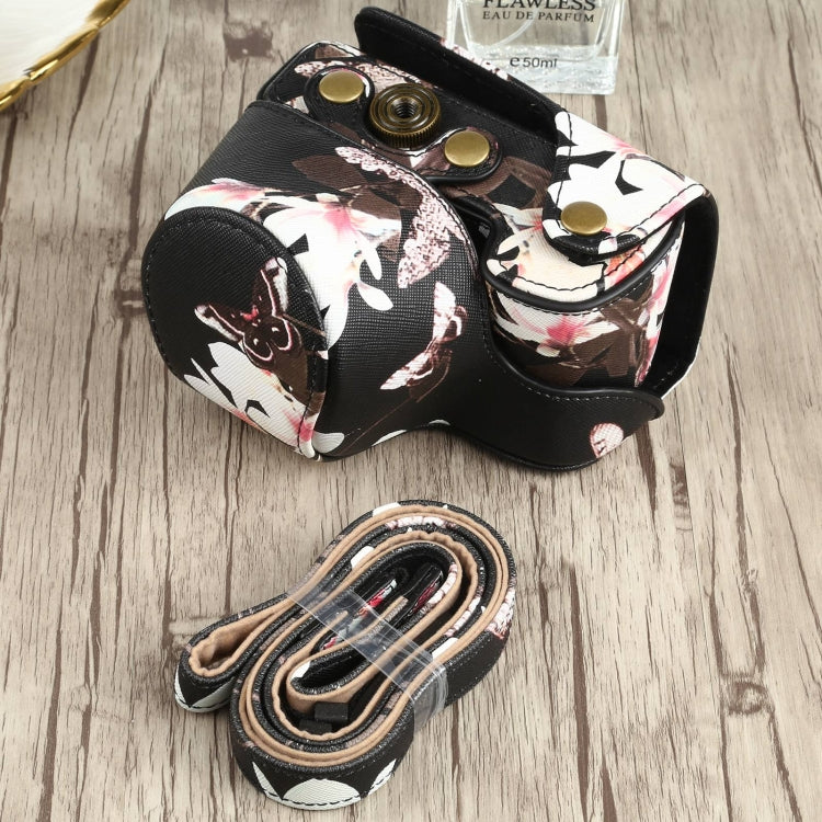 適用於索尼 A6000 / A6300 / A6400 / Nex 6 花紋皮質相機套