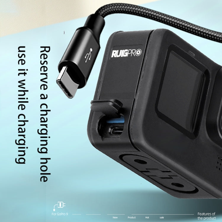 RUIGPRO 適用於GoPro HERO10 Black / HERO9 Black 鋁合金開口側蓋