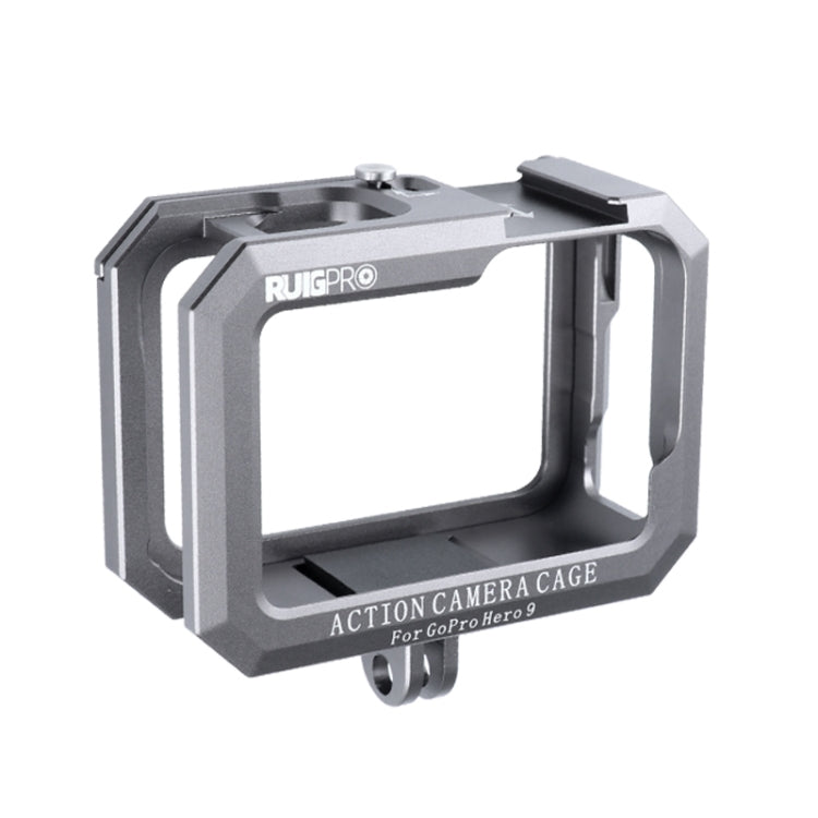 RUIGPRO 適用於 GoPro HERO10 Black / HERO9 Black 鋁合金狗籠邊框 帶冷靴座